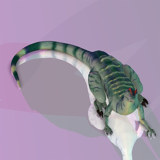 Dilo 09 B Kopie.jpg - Rendered Image of a Dinosaur - with Clipping Path